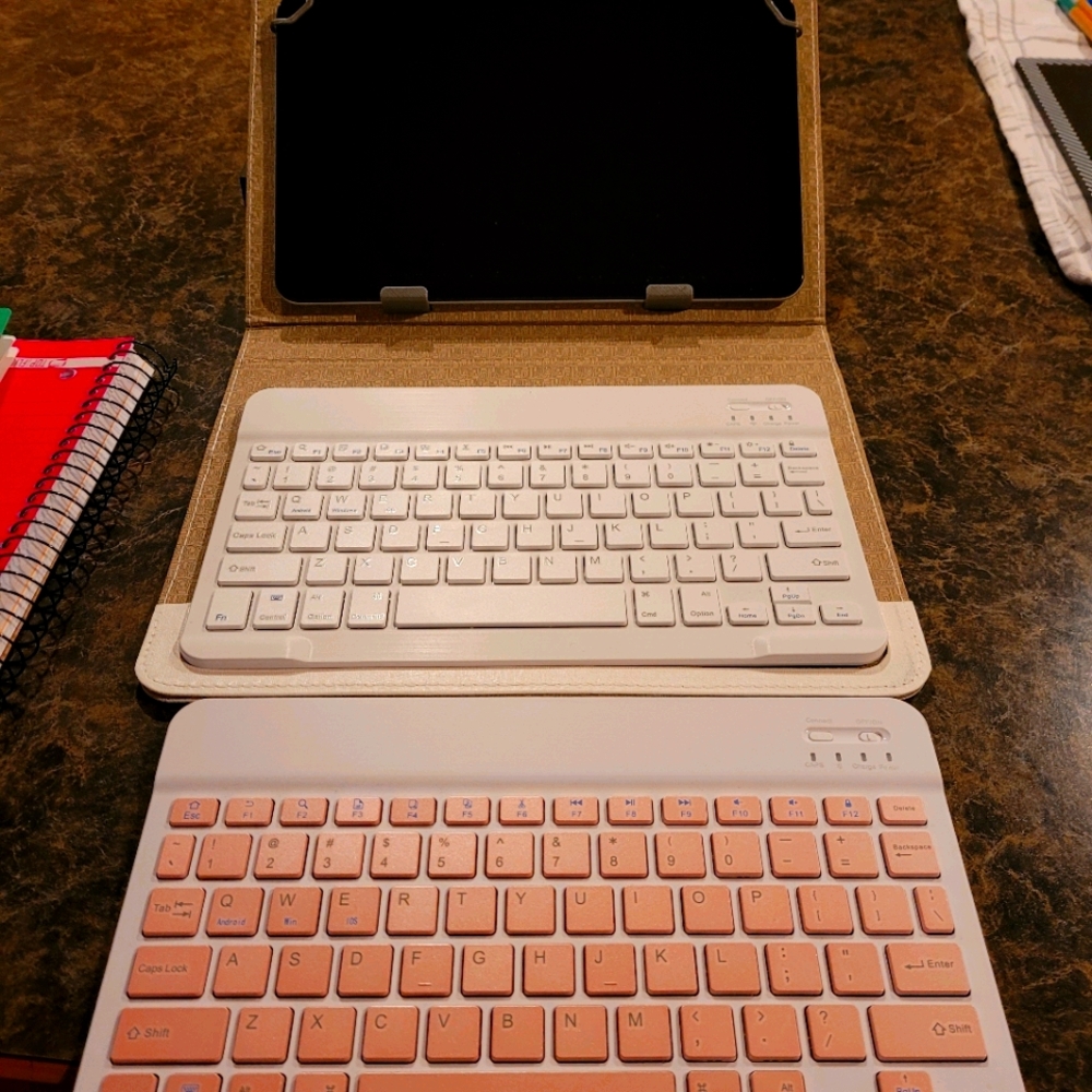 LG G PAD 5 10.1" with leather carrier etc